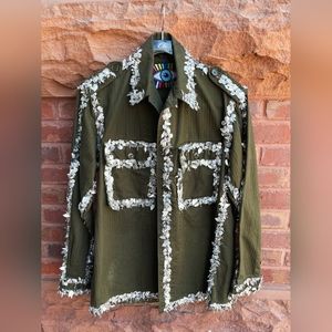 NEW! Libertine VINTAGE Beaded Seems Army Jacket